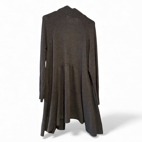Eileen Fisher Charcoal Gray Wool Duster Cardigan – Women’s Size XL – Open Front - Picture 3 of 5